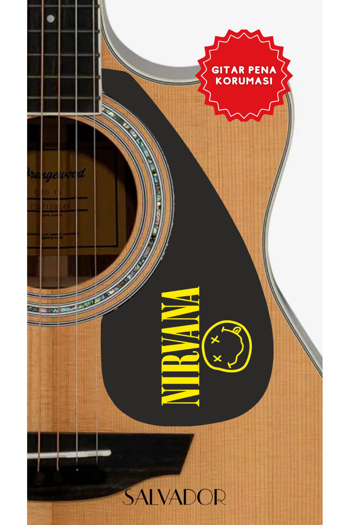 Salvador Pickguard Akustik Gitar Kendinden Yapişkanli (Pena Korumaliği)