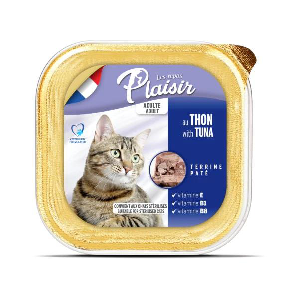 Plaisir  Pate Ezme Tuna Balikli Kedi Konservesi 100 Gr