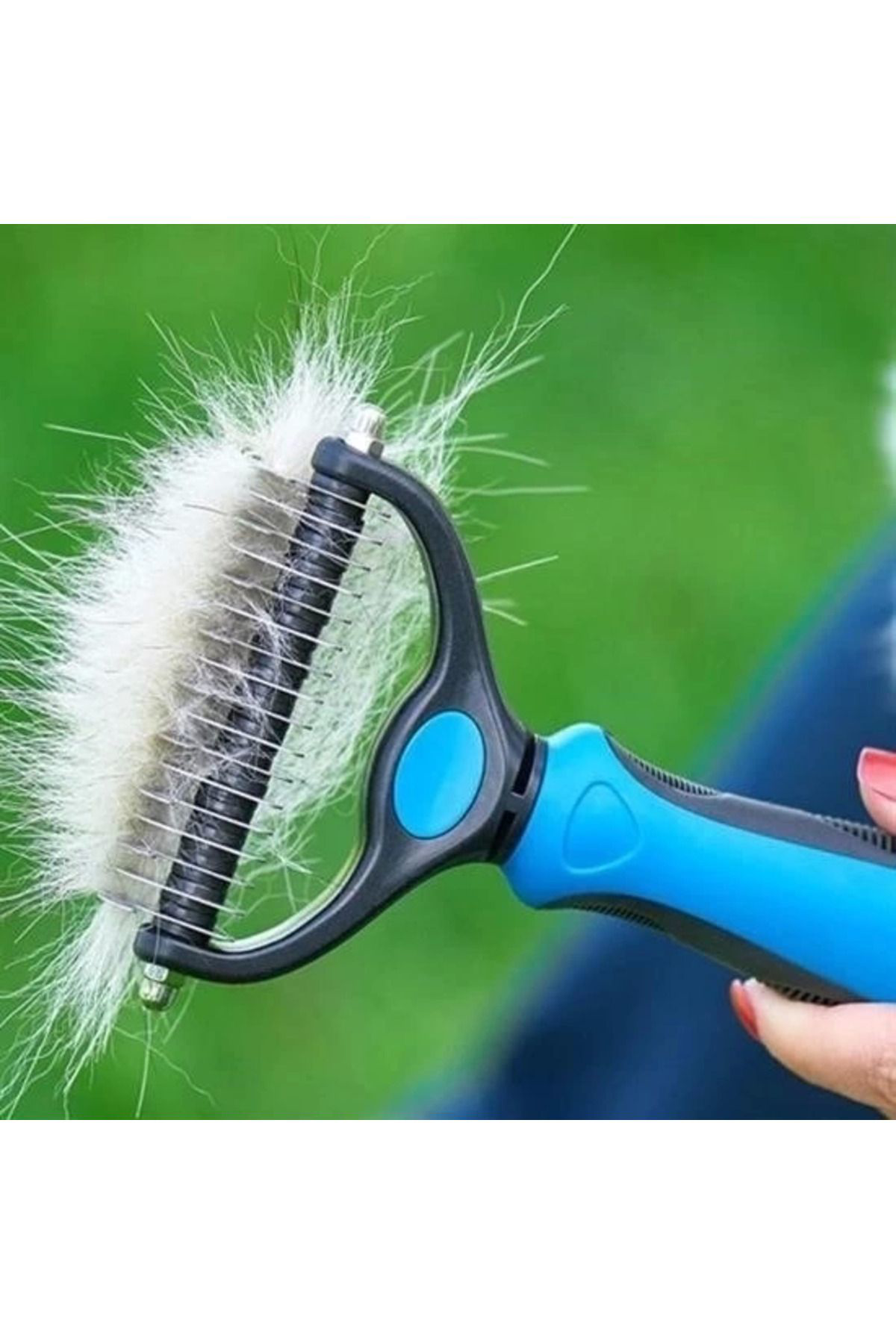 Yusuftex Plastik Sapli Metal Kedi Köpek Bakim Kitik Tüy Topak Açici Tarak