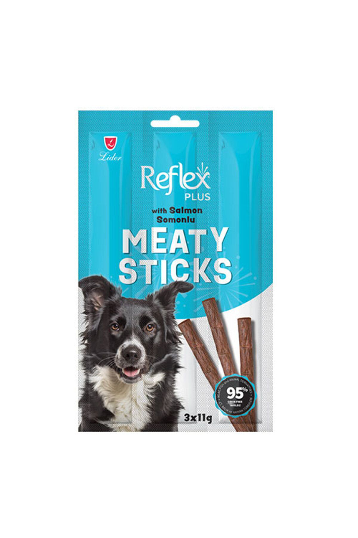 Reflex Plus Meaty Sticks Somonlu Tahilsiz Köpek Ödül Çubuğu 3X11 Gr