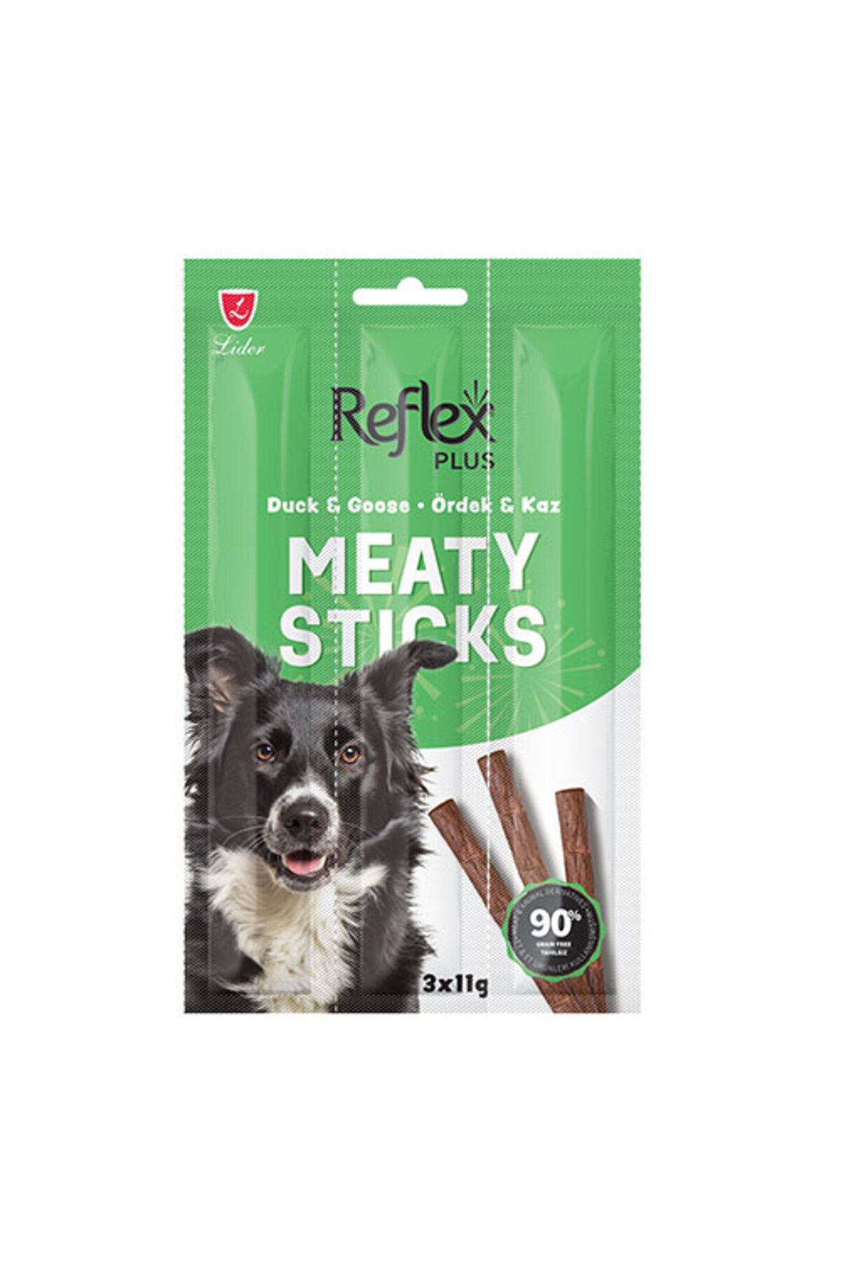 Reflex Plus Meaty Sticks Ördek Ve Kaz Etli Tahilsiz Köpek Ödül Çubuğu 3X