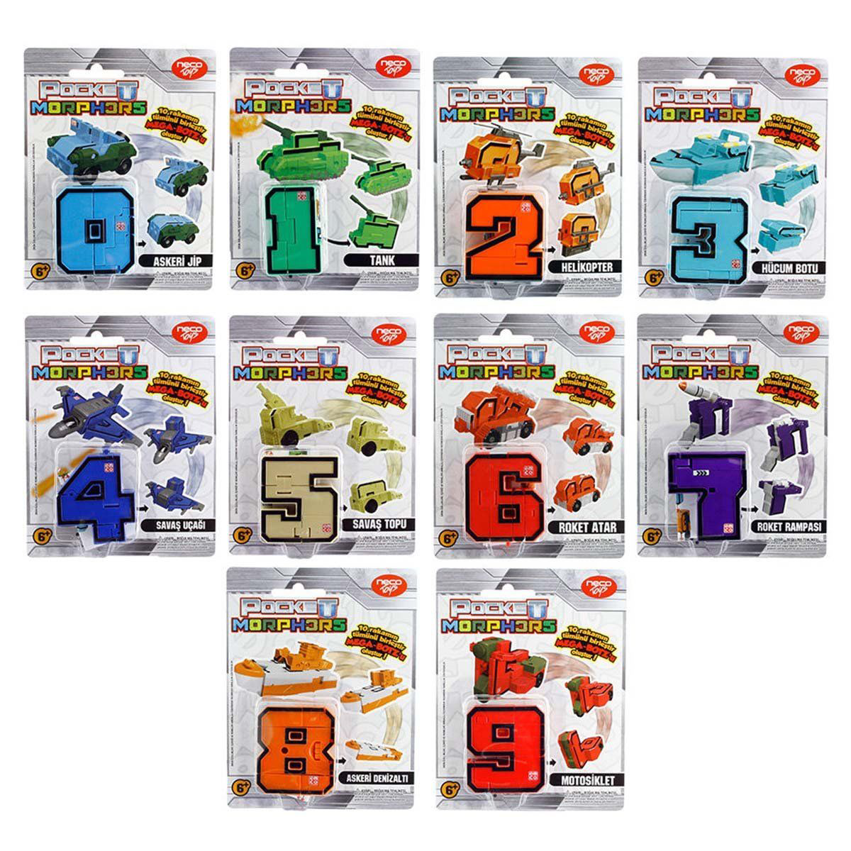 Pocket Morphers Dönüşebilen Numaralar -1 Adet Stokta Olan Gönderi