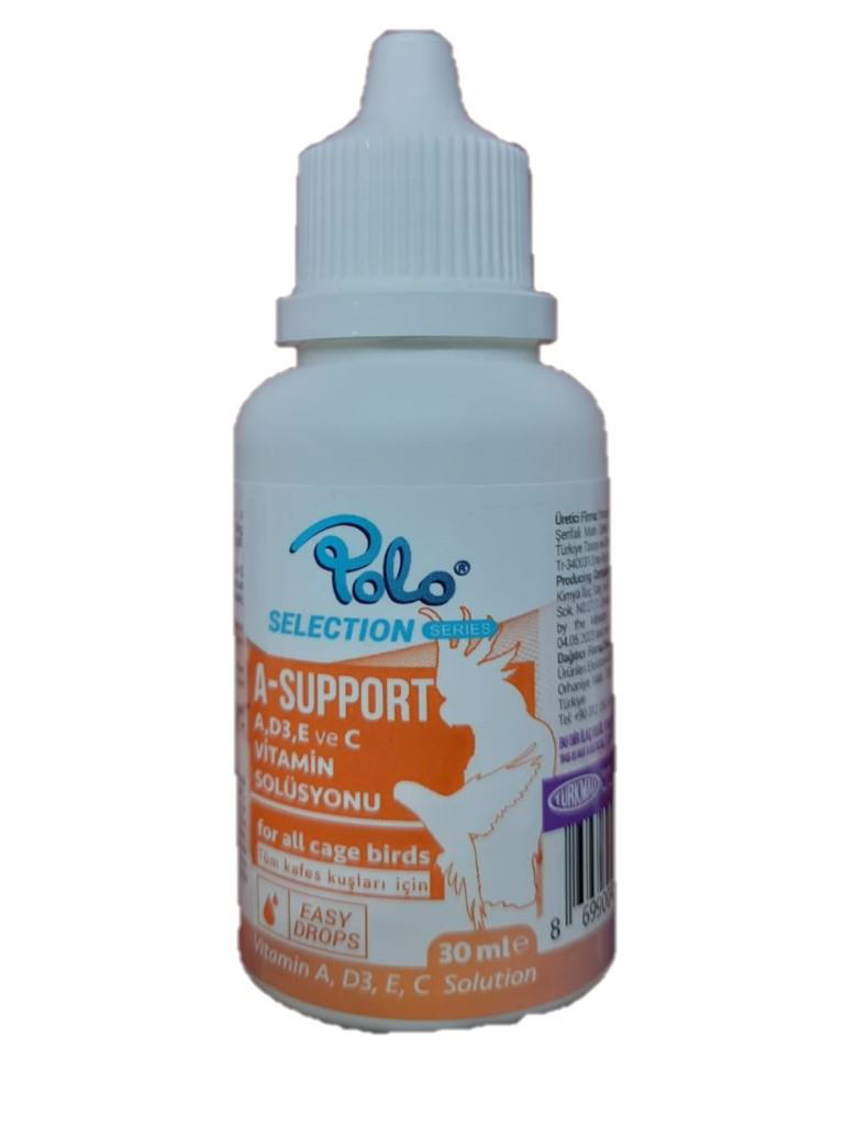 Polo  A-Support (A,D3,E Ve C Vitamin Solüsyonu) Kuş Multi Vitamini