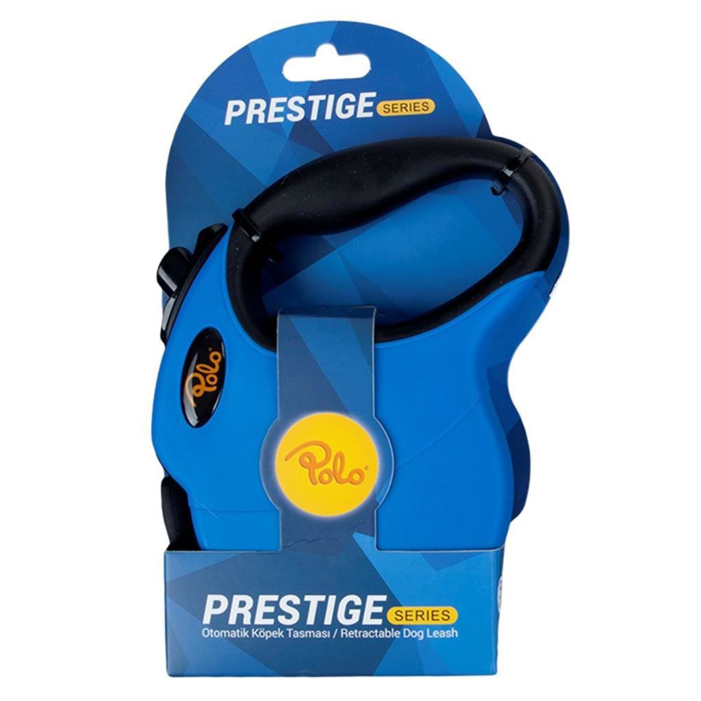 Polo  Prestige Flexi Mavi Otomatik Köpek Tasma S 4M/10Kg