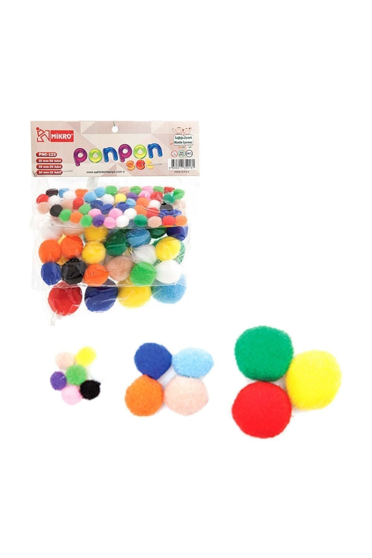 Mikro Ponpon Set 10-20-30 Mm ( 10 Paket )