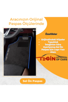 Porsche Boxter 981 2012-2016 Prime Siyah Halı Mavi Kenar Halı Pas