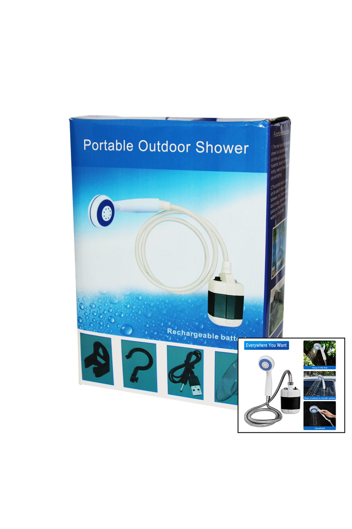 Ok Aksesuar Portable Outdoor Shower Su-Pmp Şarjli Taşinabilir - Seyyar Duş Se