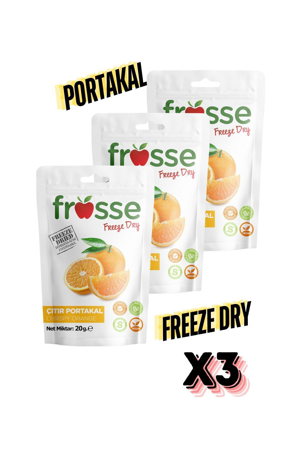 Frosse Portakal Kitiri - Freeze Dried - Üretici Firmadan Dondurularak Ku