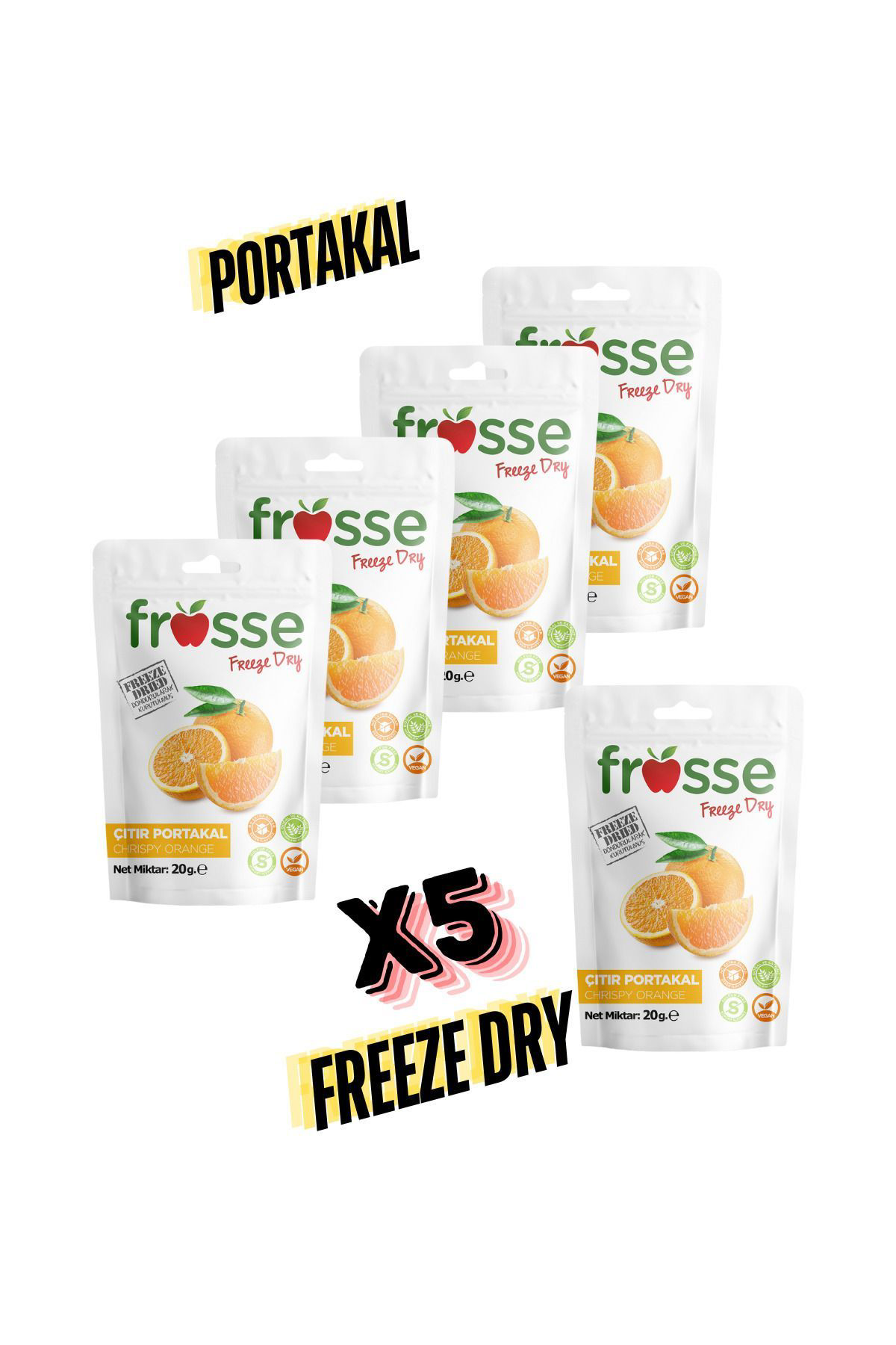 Frosse Portakal Kitiri - Freeze Dried - Üretici Firmadan Dondurularak Ku