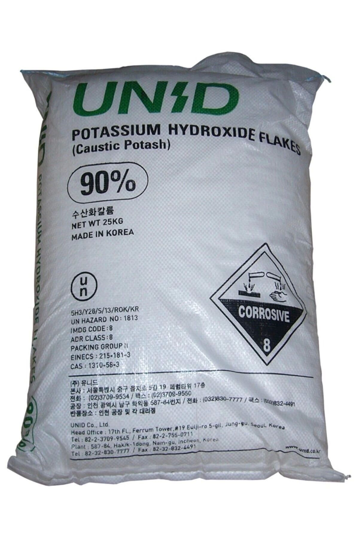 Unid Potasyum Hidroksit 2 Kg. Hümik Asit Yapmak İçin (Potas Kostik)