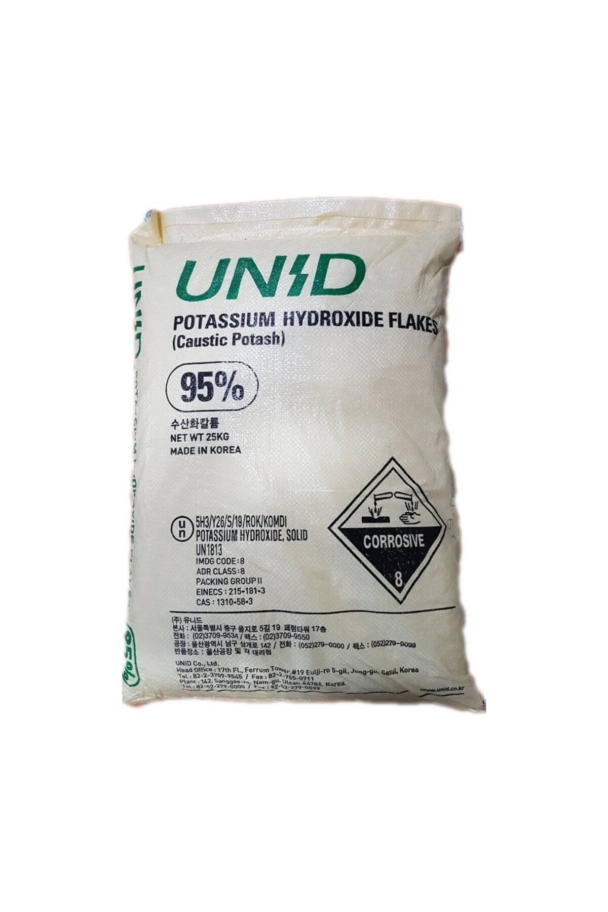 Unid Potasyum Hidroksit - Potas Kostik (25Kg)
