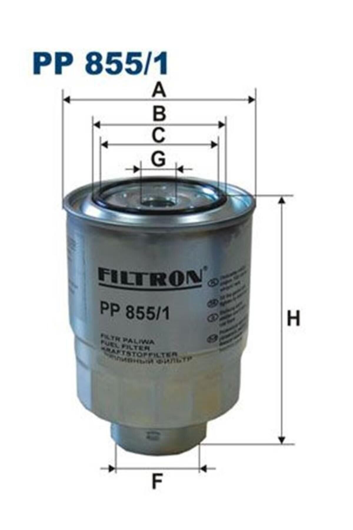Filtron Pp855/1 Filtre Mazot-( Toyota: Corolla 07-11 / Auris 07-11 1.4 D4