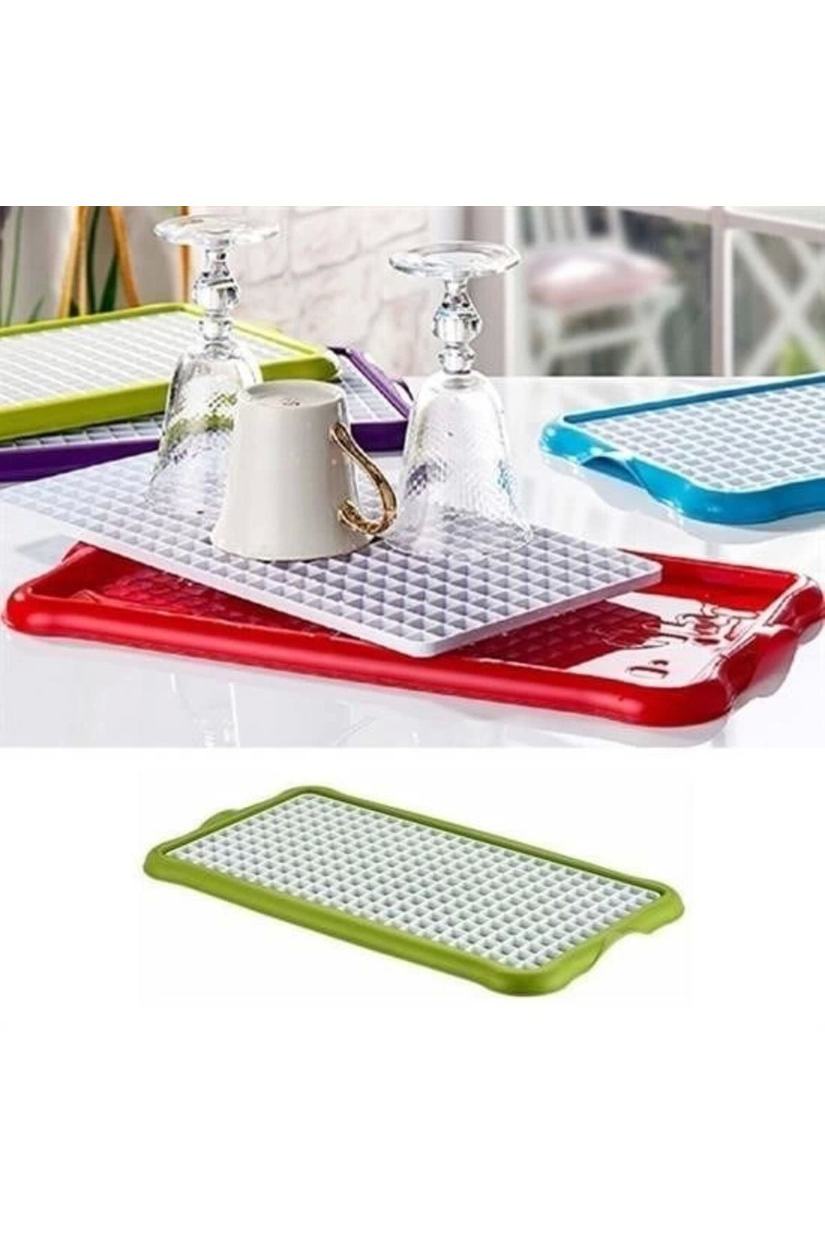 Yusuftex Pratik Lavabo Tezgah Üstü Bulaşik Kurutmaliği Süzmatik 22X40 Cm