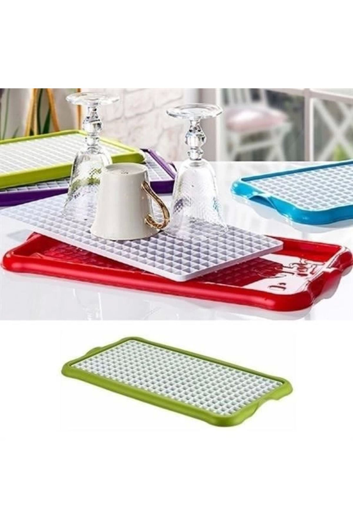 Yusuftex Pratik Lavabo Tezgah Üstü Bulaşik Kurutmaliği Süzmatik 22X40 Cm