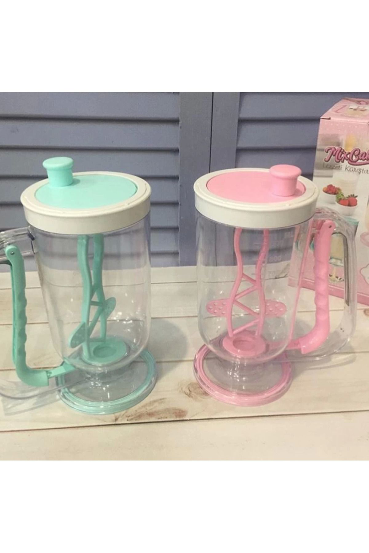 Yusuftex Pratik Ölçekli Kolay Pankek Kek Krep Akitma Yapma Makinesi Karişt
