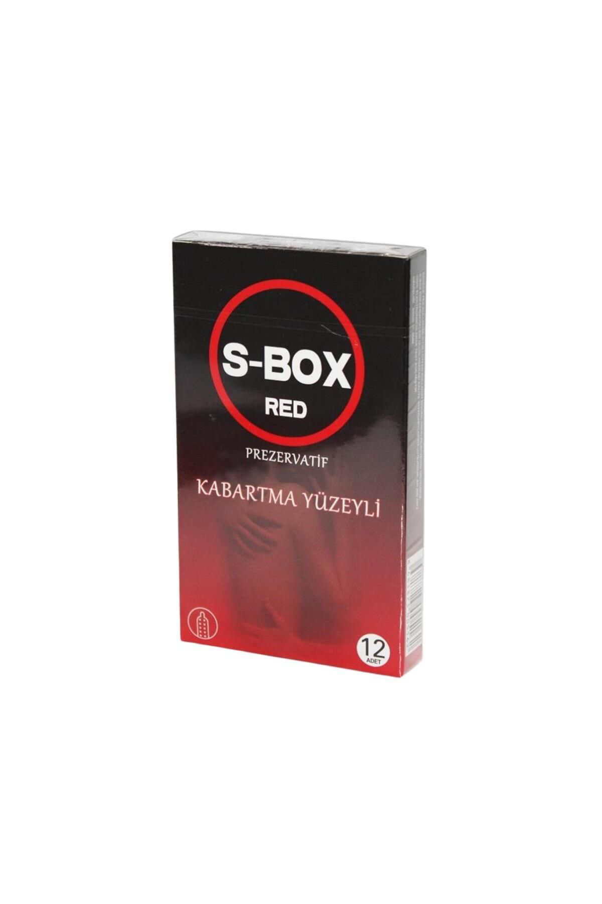 S-Box - Prezervatif Red Haz Kabartma Yüzeyli 12Li Latex Kondom