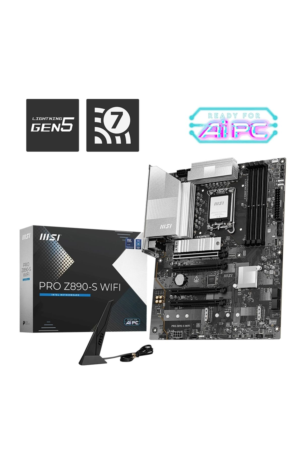 Msi Pro Z890-S Wifi Ddr5 8600Mhz (Oc) Rgb M.2 1851P Atx Anakart