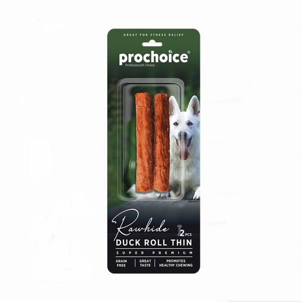 Prochoice  Duck Roll Thin, Ördek Derili Köpek Ödül Çubuğu 2 Parça
