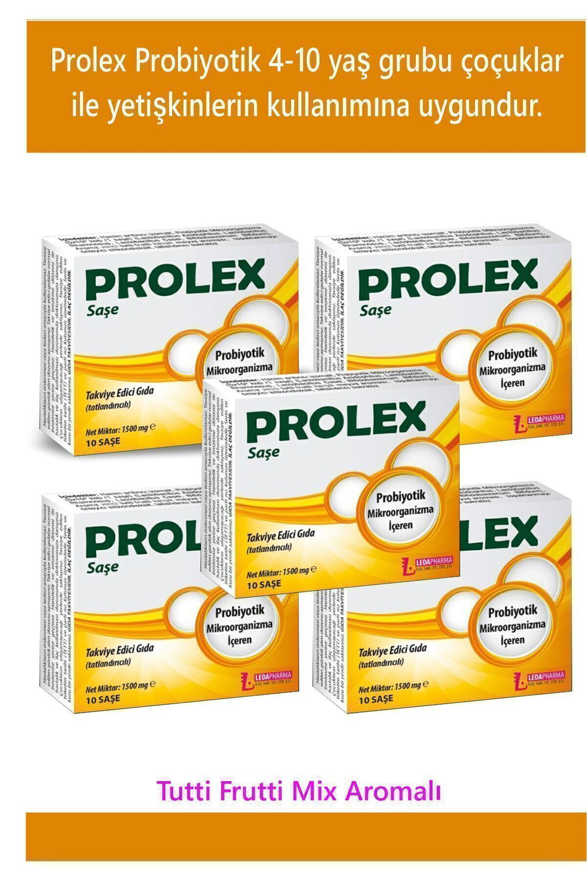 Ledapharma Prolex Probiyotik 10 Saşe X5 Adet