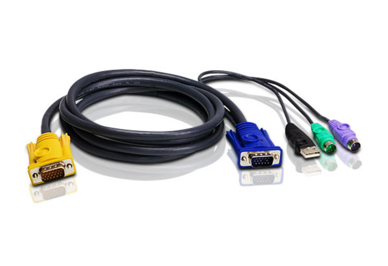 Evimdeyokyok Ps/2-Usb Kvm (Keyboard/Video Monitor/Mouse) Switch İçin Kablo, 3 