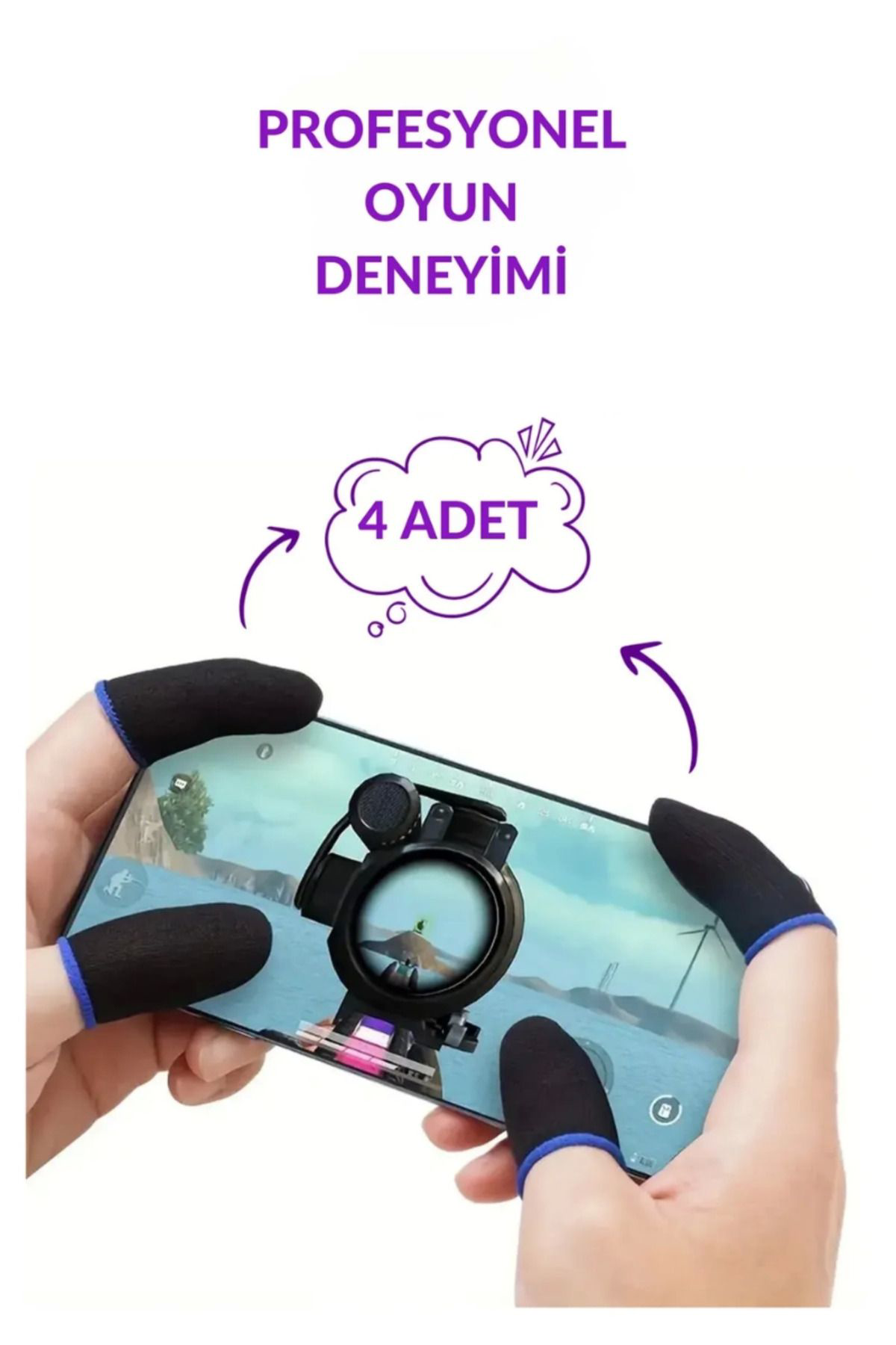 Yusuftex Pubg Parmaklik Eldiveni Keskin Kontrol Ve Konfor Oyun Dayanikli O