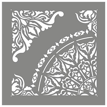 Artikel Quad Kare Mandala Stencil Boyama Şablonu 30X30cm,Duvar Stencil,Fa