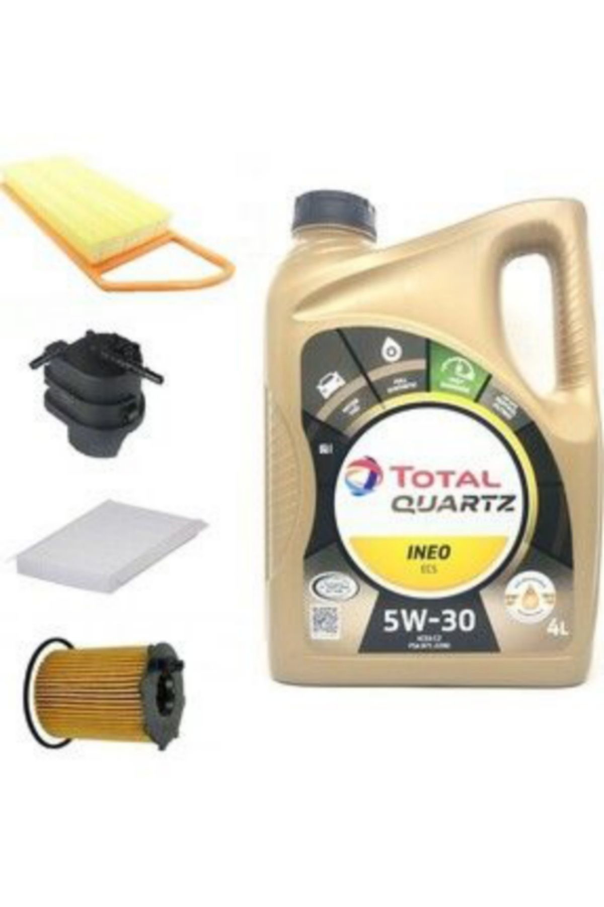 Total Quartz İneo Ecs 5W-30 Partiküllü Motor Yaği 4 Lt+ Peugeot 207 1.4