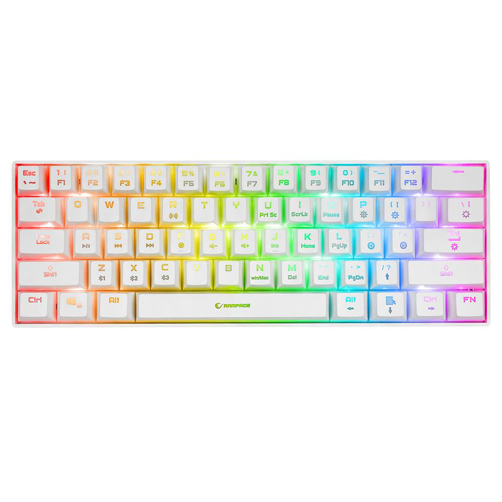 Rampage KB-RX63 B-ATOM Beyaz Bluetooth RGB Backlight RED SWITCH M