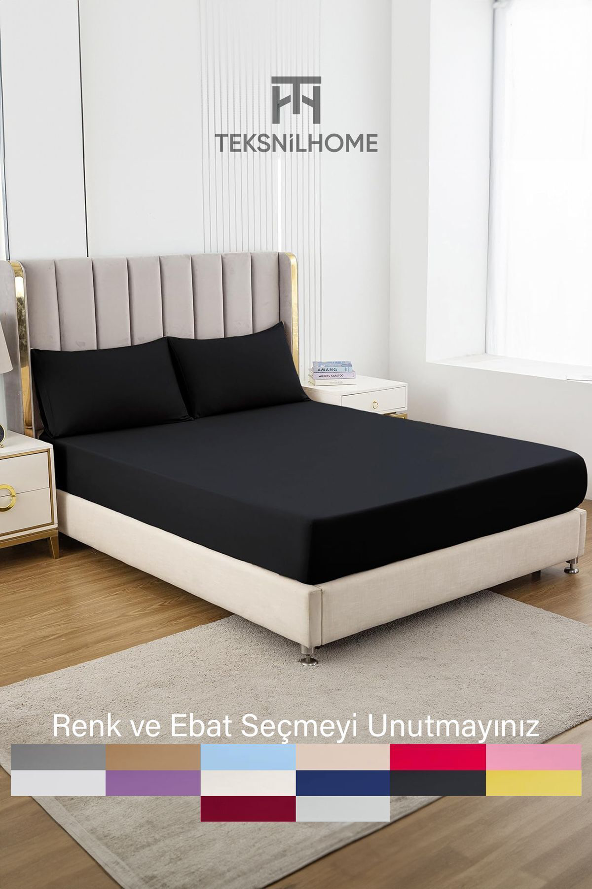 Teksnil Home | Ranforce | Pamuklu  Tek / Çift Kişilik  Lastikli Çarşaf | 14 Re