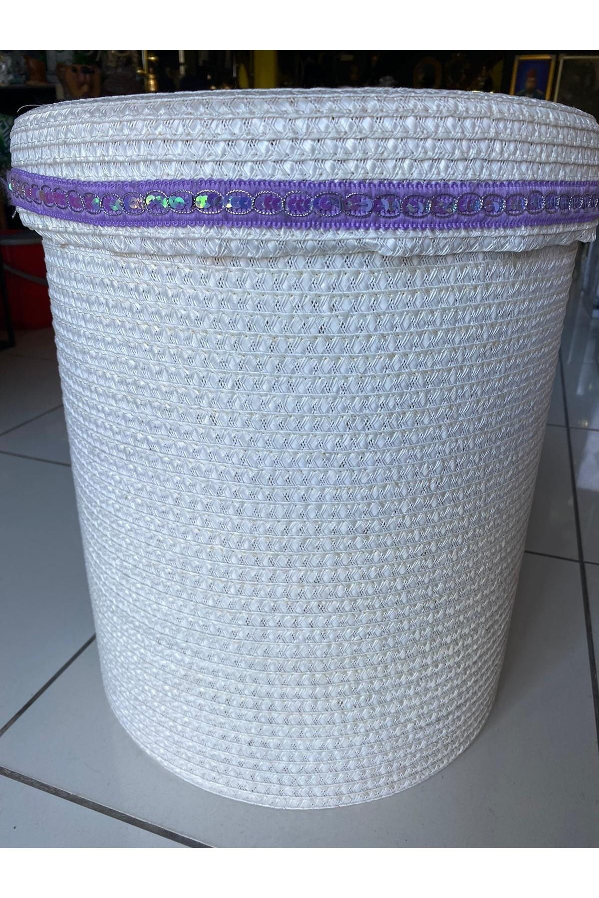 Elif Aksesuar Rattan Örme Çamaşir Sepeti (Küçük Boy)