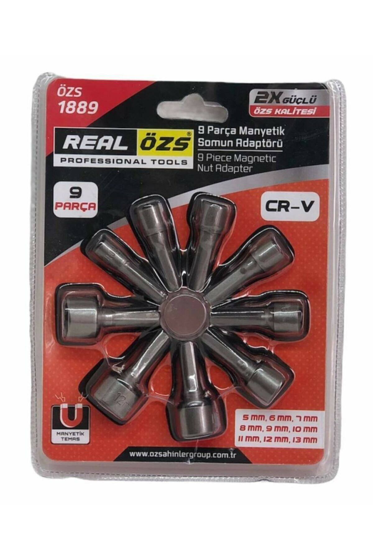 Real Özs Realözs 9 Parça Manyetik Civata Somun Tutucu Bits Adaptörü Çati T