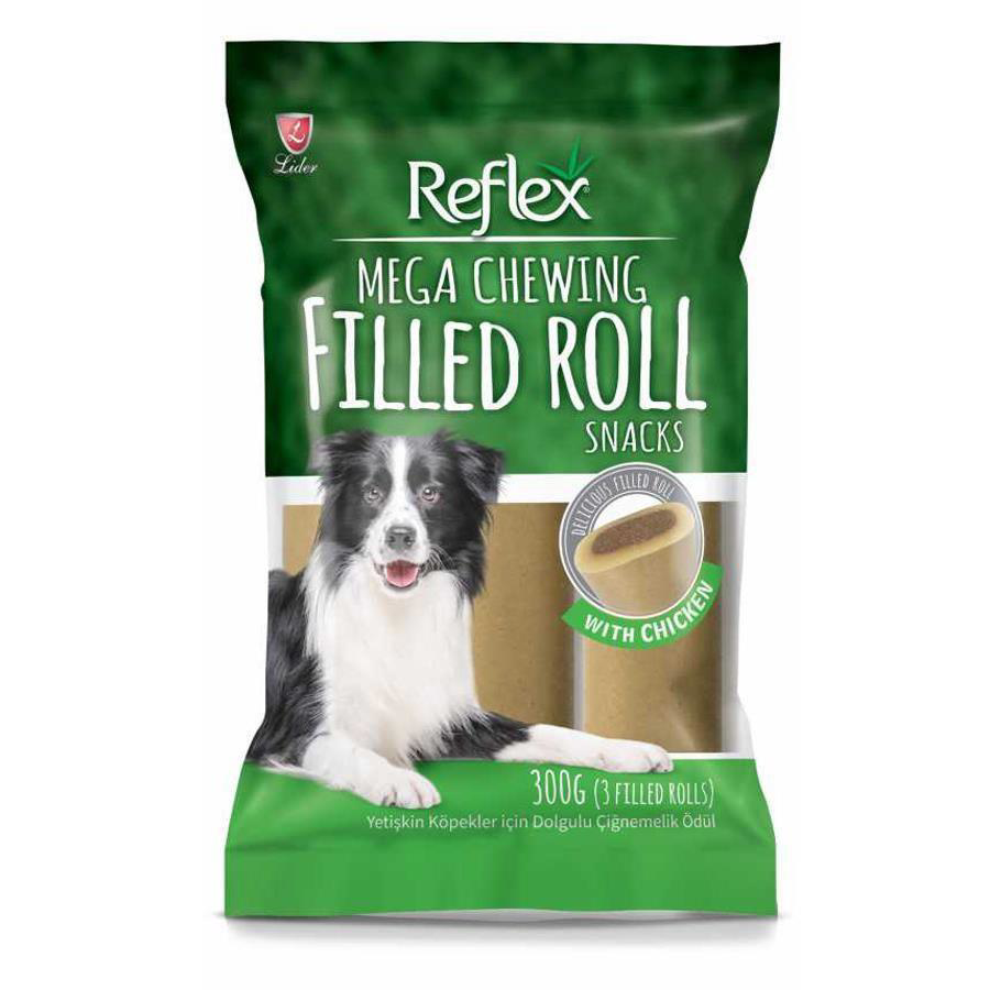 Reflex  Chewing Filled Roll Tavuk Ekli Mega Dolgulu Köpek Ödül 300