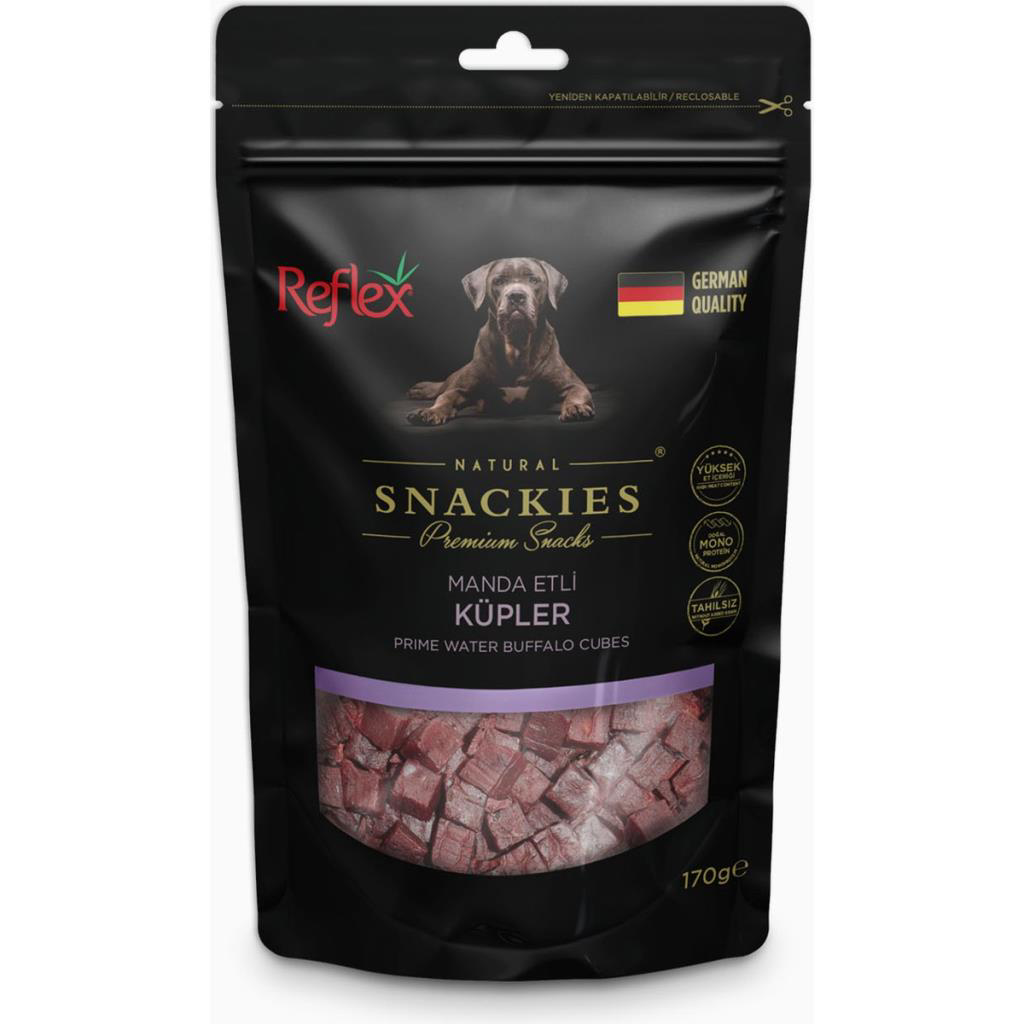 Reflex  Snackies Manda Etli Küp Kurutulmuş Et Köpek Ödülü 170Gr