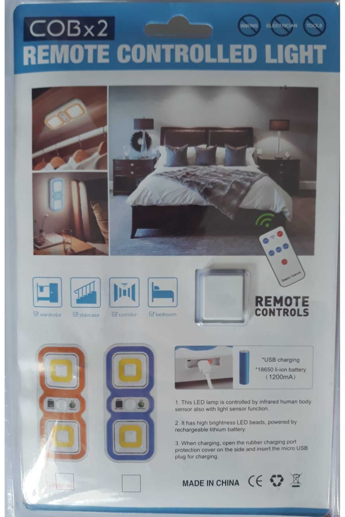 Pamiravm Remote Controlled Light Cob *2 Kizilötesi Led