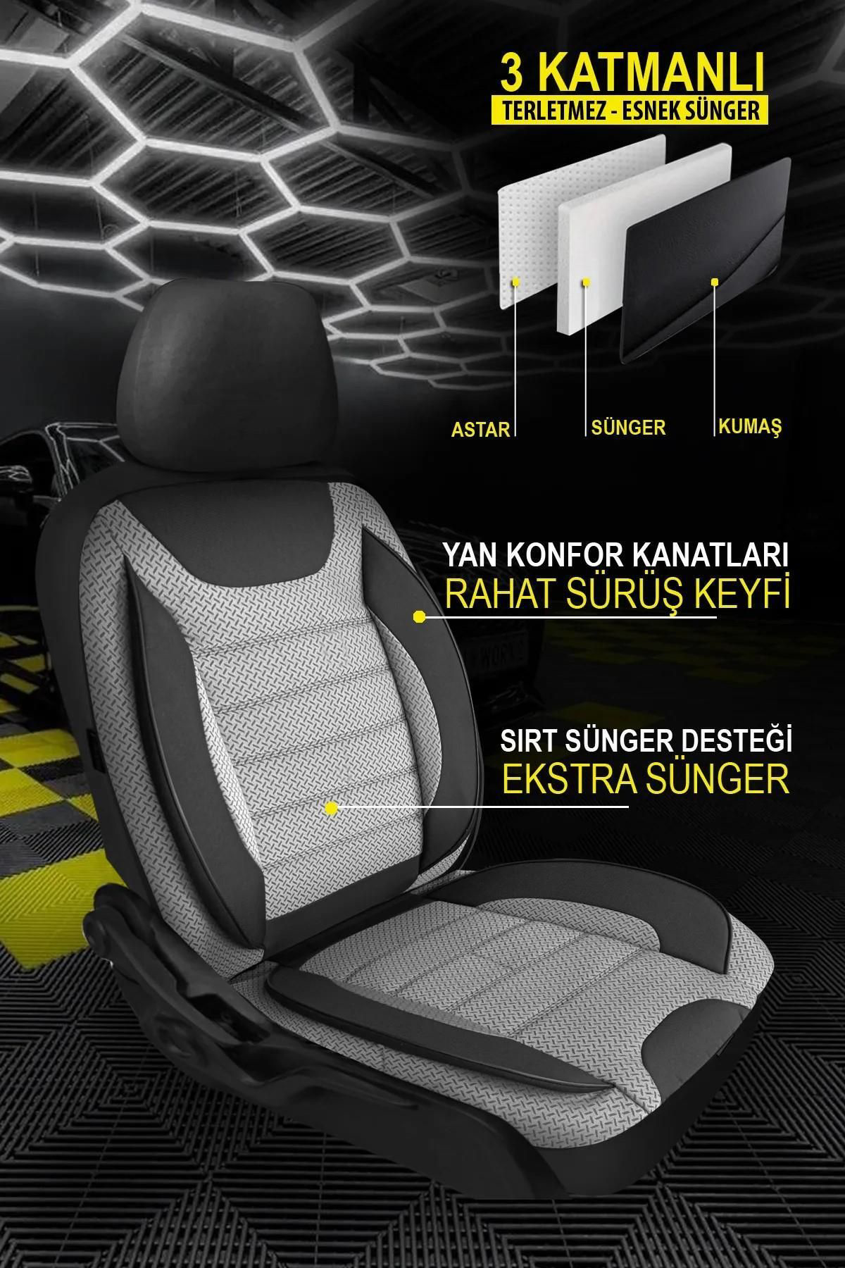Dgnl Renault Megane  2009-2016Uyumlu Oto Koltuk Kilifi Bronz Serisi - 
