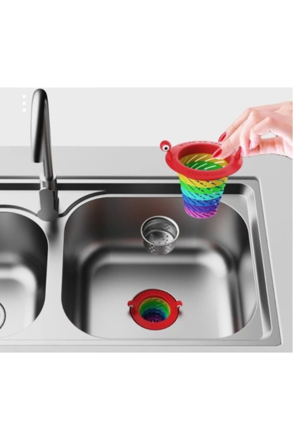 Yusuftex Renkli 6 Kademeli Lavabo Süzgeci