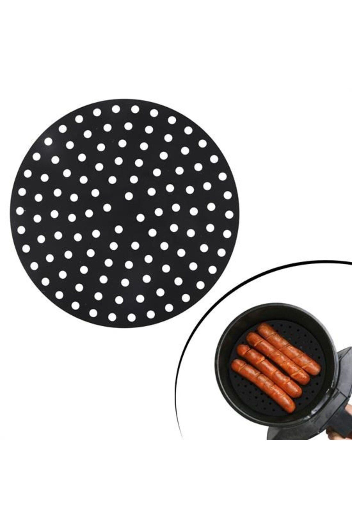 Ok Aksesuar Renkli İsiya Dayanikli Yikanilabilir Silikon Firin Ve Airfryer Yu