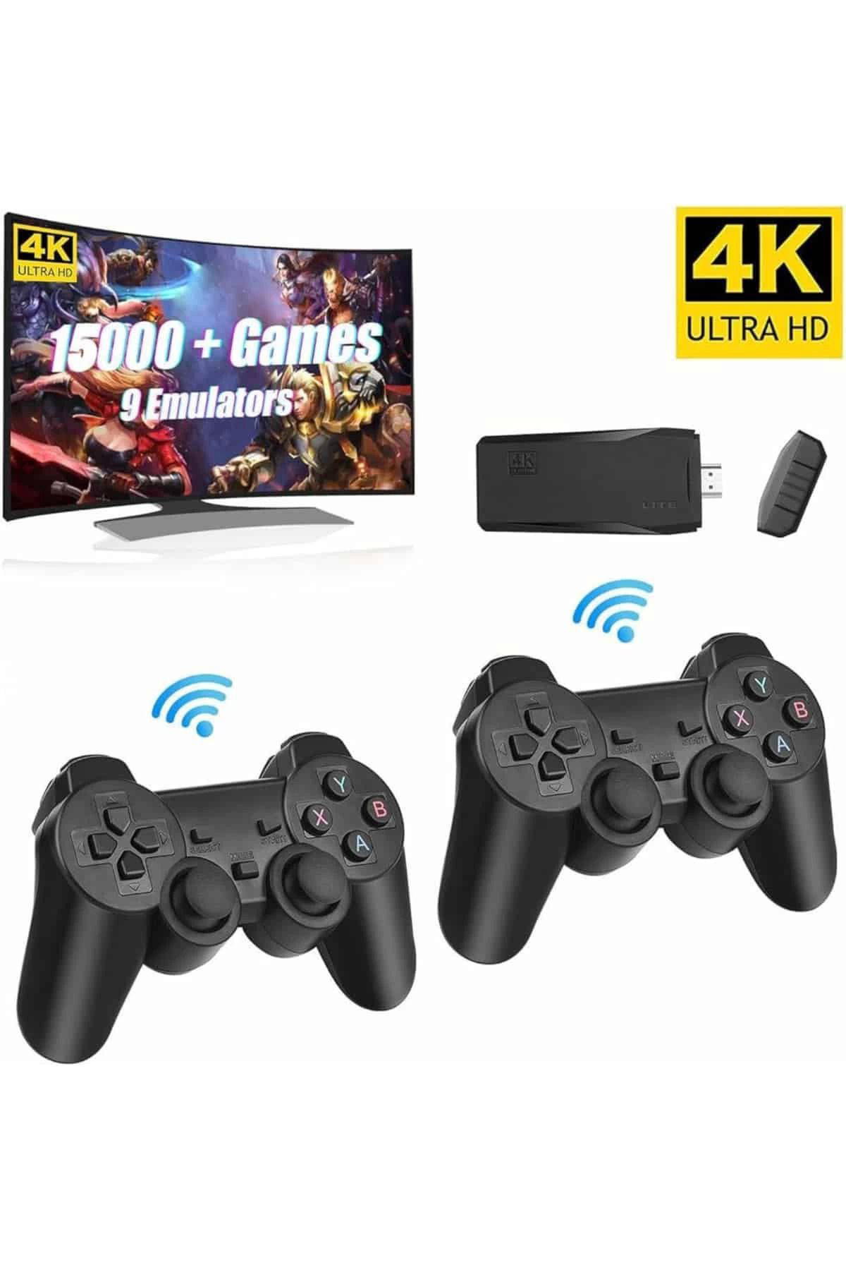 Yusuftex Retro Game Stick Çift Kol Kablosuz Atari Oyun Konsolu 2.4G Uyumlu