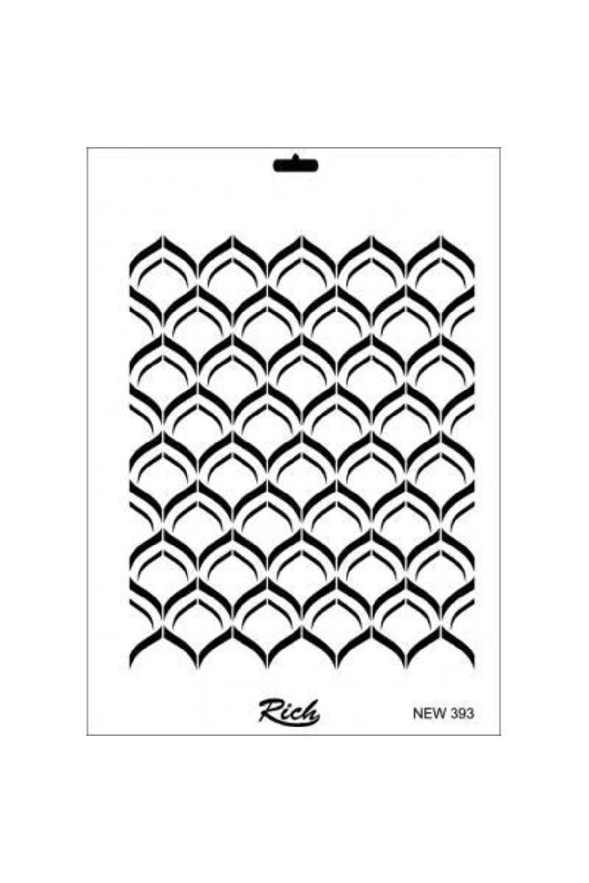 Toptan Bulurum Rich New Seri N-393 Stencil 35X25 Cm