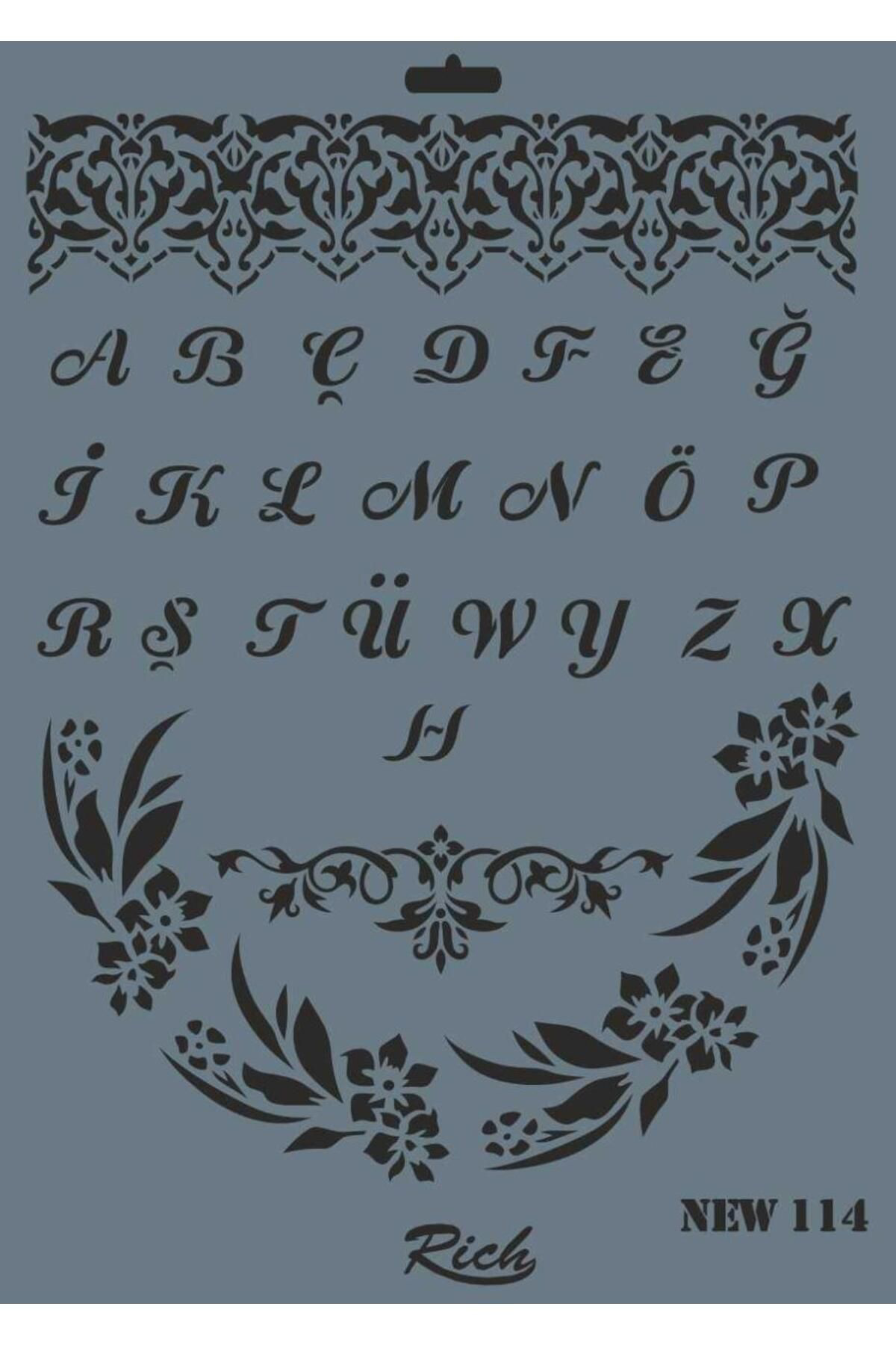 K&A Rich New Seri N-114 Stencil 35X25 Cm