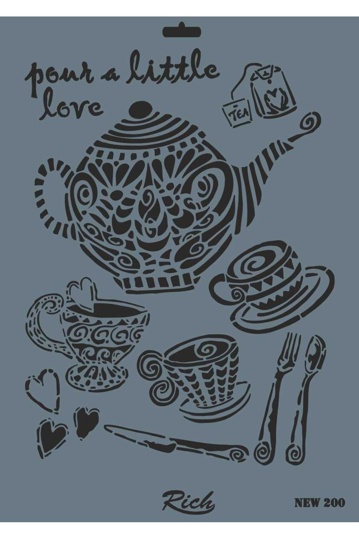 Tuuverse Rich New Seri N-200 Stencil 35X25 Cm