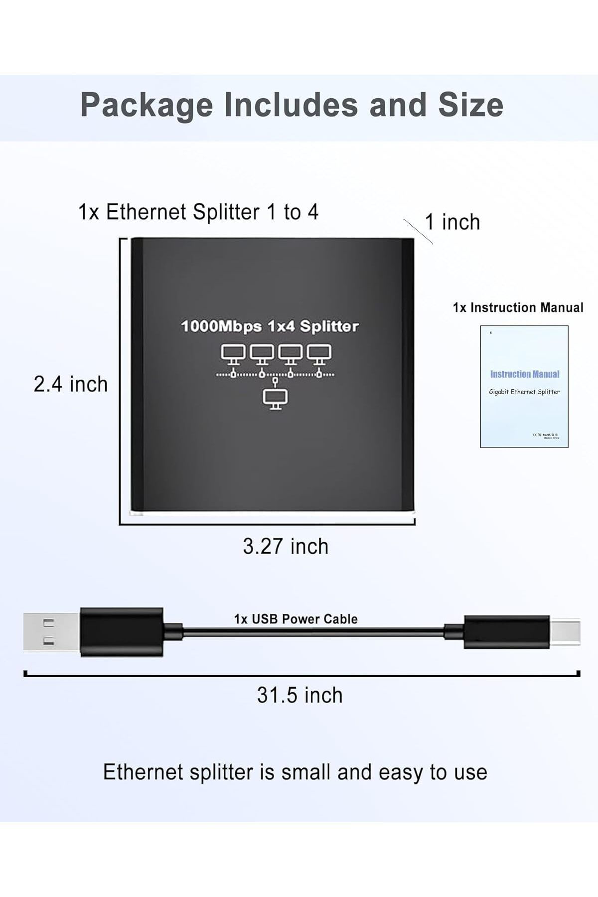 Pmr Rj45 Gigabit Ethernet Çoklayici 1X4 100M İletim
