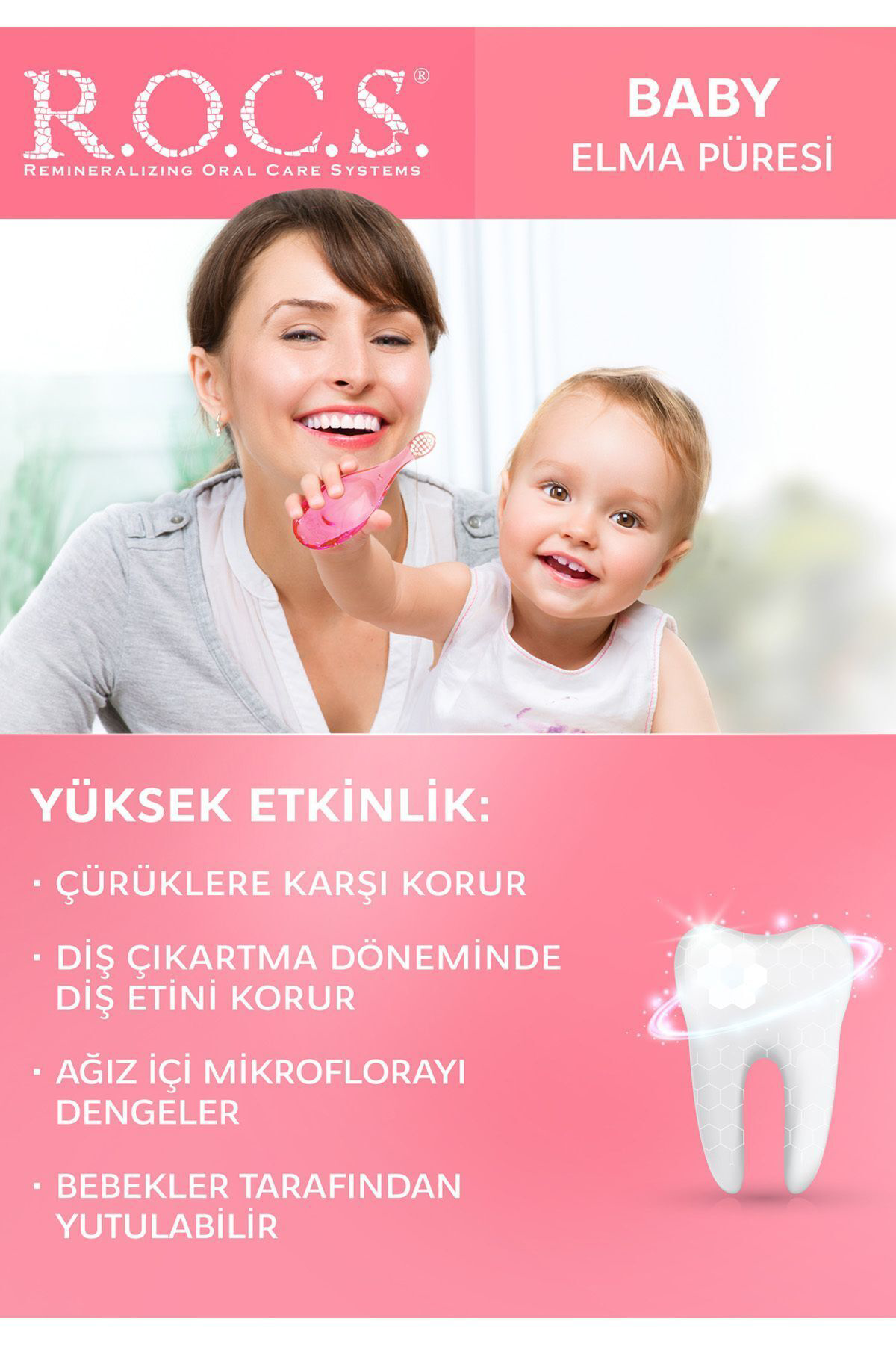Rocs  Baby Elma Püresi Tadinda 0-3 Yaş Diş Macunu 45 Gr