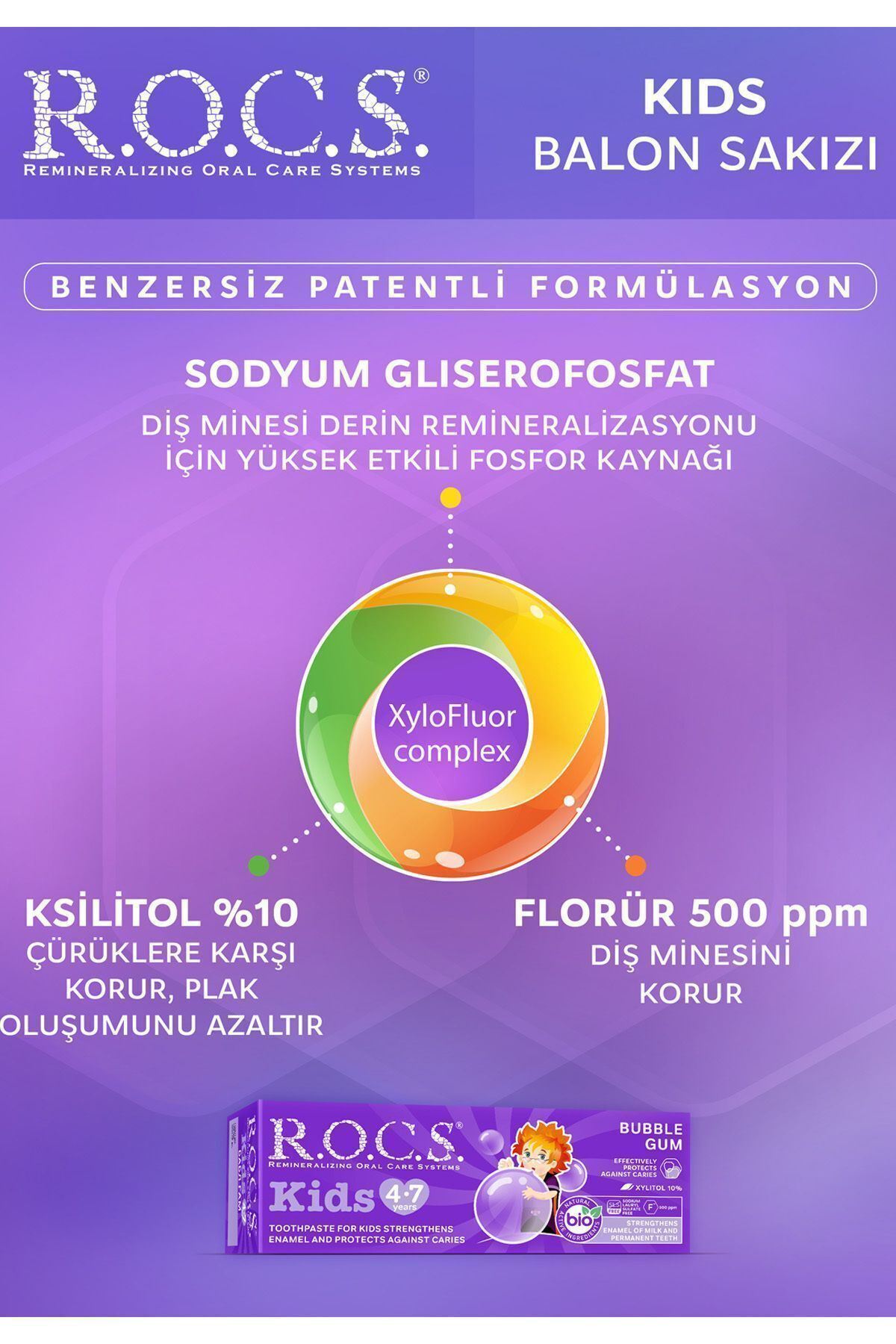 Rocs  Kids 4-7 Yaş Sakizli Diş Macunu 35 Ml