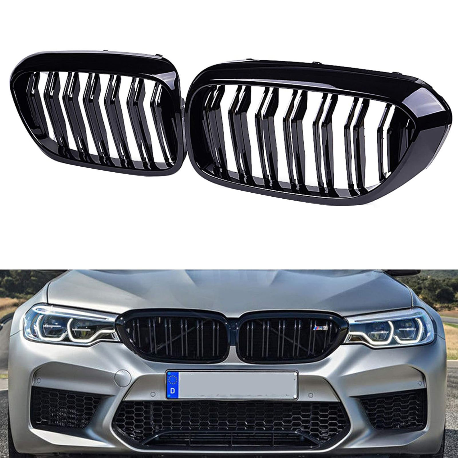 Drs Tuning S-Dizayn Bmw 5 Serisi G30/G38 Ön Panjur Böbrek Parlak Siyah Piano