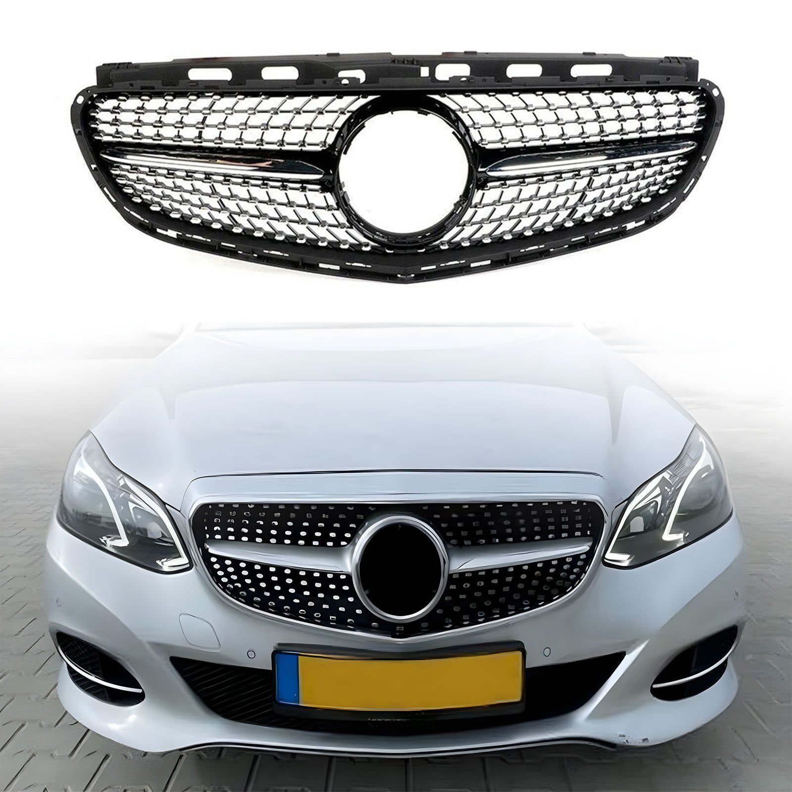 Drs Tuning S-Dizayn Mercedes E-Class W212 Ön Panjur Parlak Siyah Piano Black