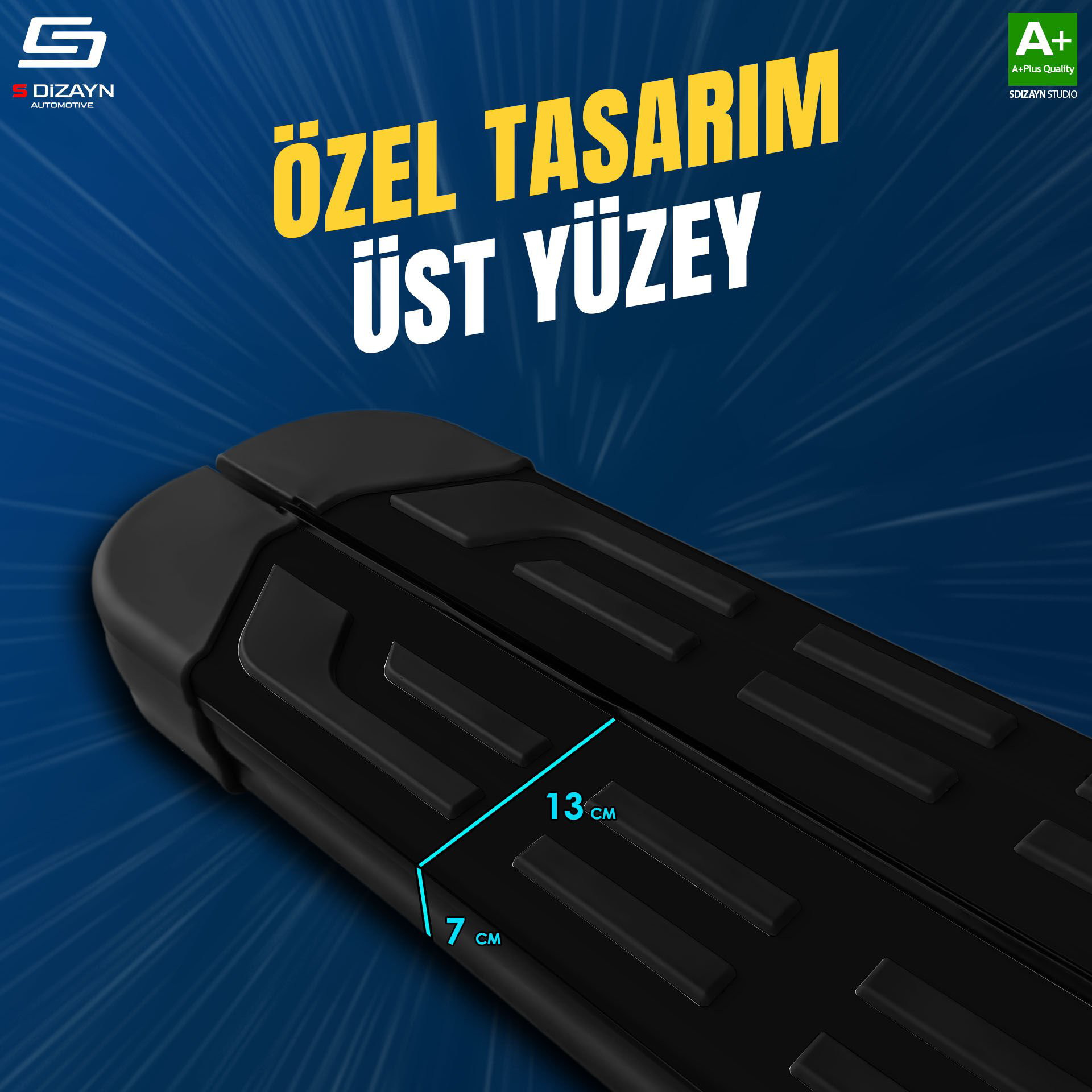 Drs Tuning S-Dizayn Vw Amarok 2 S-Plus Siyah Yan Basamak 203 Cm 2023 Üzeri A