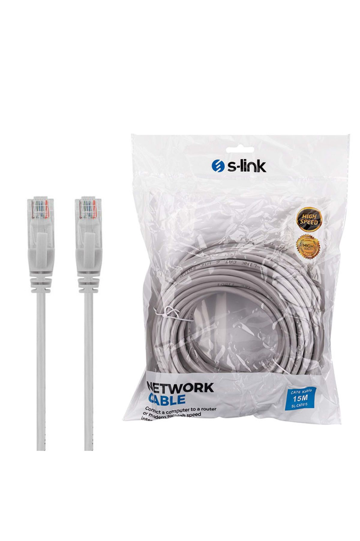 Ok Aksesuar S-Link Sl-Cat615 15 Metre 24Awg Cat6 Kablo (5060)