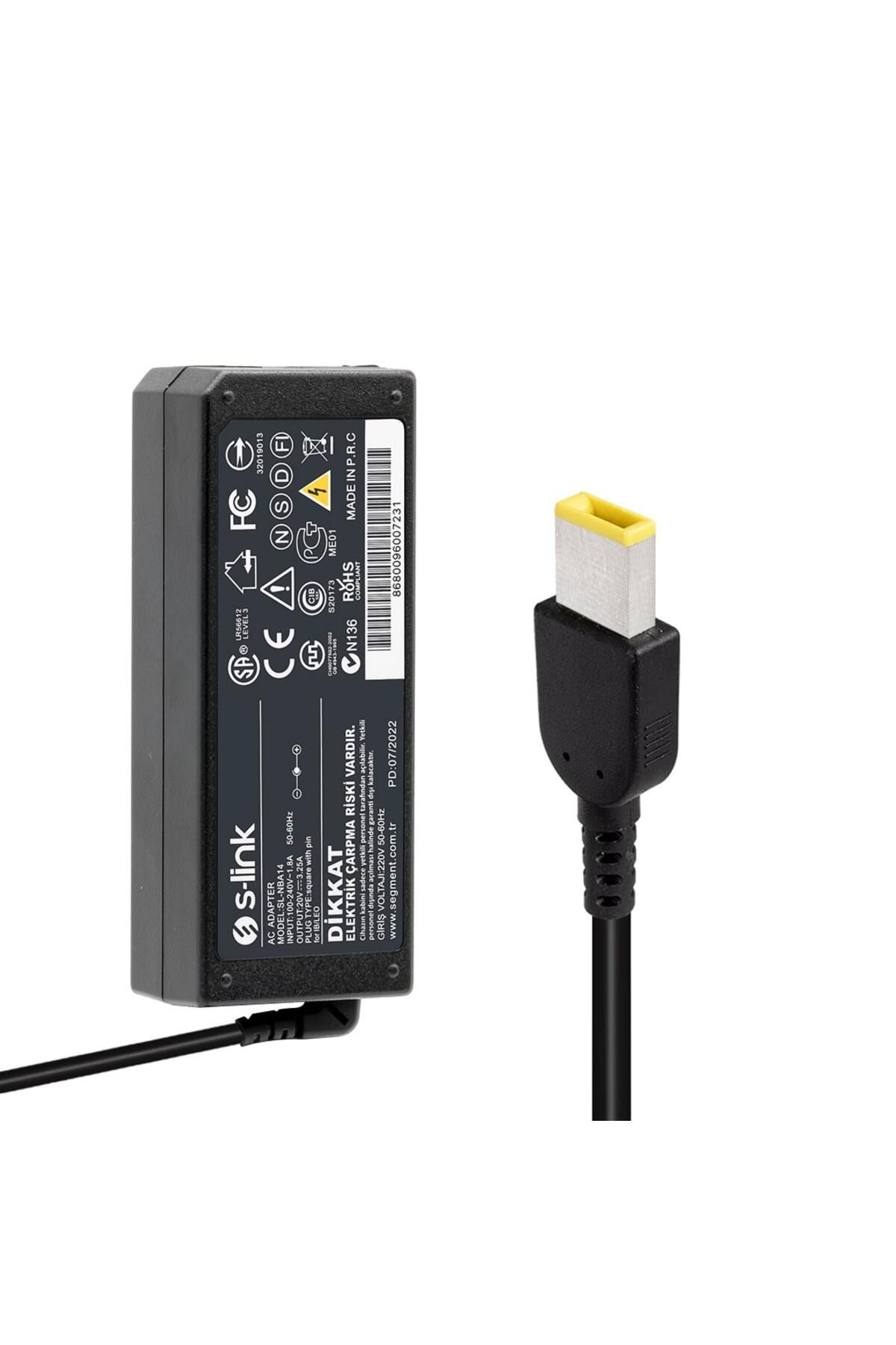 Ok Aksesuar S-Link Sl-Nba14 20 Volt 3.25 Amper 65 Watt İbm Lenovo Notebook Ad
