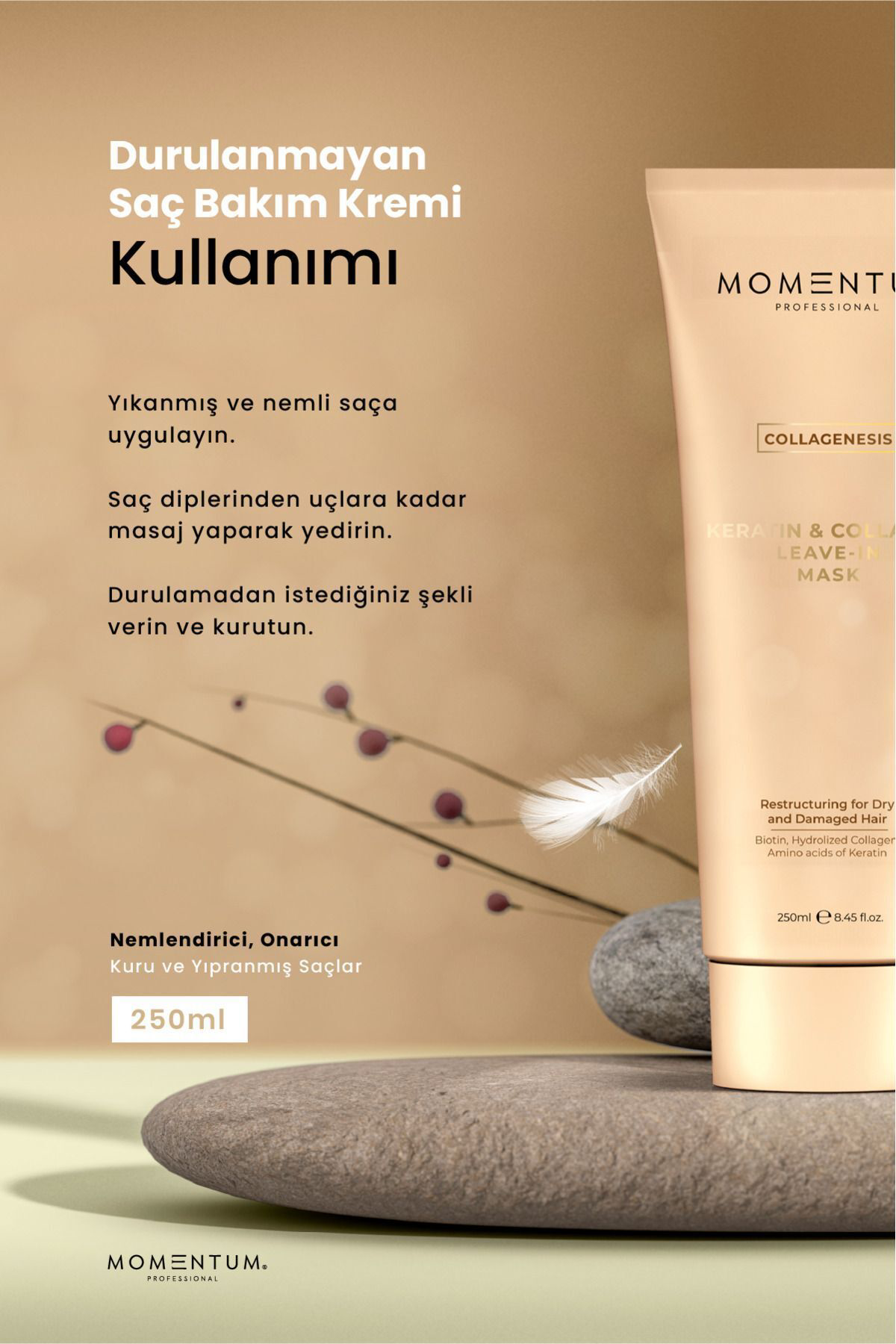 Momentum Saç Bakim Maskesi Durulanmayan Keratin&Collagen 250 Ml